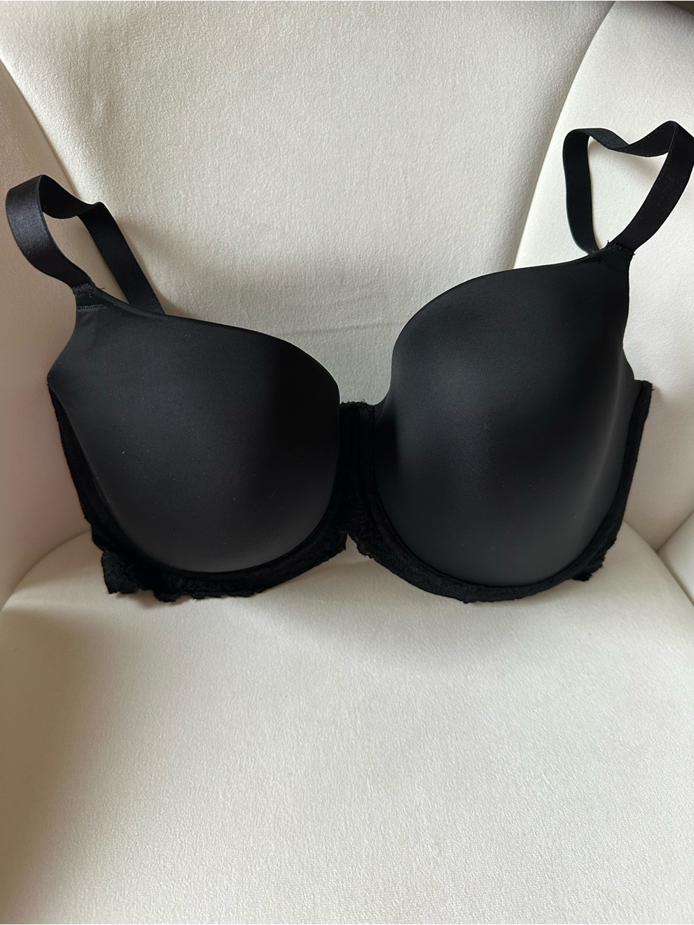 Natori Body Doubles Lace Trim Full Fit T-Shirt Bra Black 34G NWT